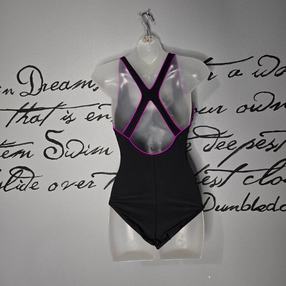 Speedo Women's, Racerback Athletic Training One Piece Swimsuit, Black, 6 - Picture 5 of 8